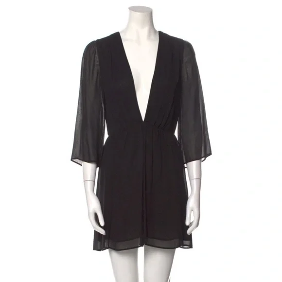 Beautiful! Reformation, deep v, black mini dress. - Picture 1 of 3